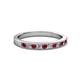 2 - Ronia Ruby and Diamond 12 Stone Wedding Band 