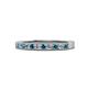 1 - Ronia Blue and White Diamond 12 Stone Wedding Band 