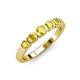 1 - Roena 0.80 ctw Yellow Sapphire Round (3.80 mm) & (3.30 mm) 5 Stone Wedding Band 
