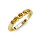 1 - Roena 0.66 ctw Citrine Round (3.80 mm) & (3.30 mm) 5 Stone Wedding Band 