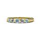 1 - Roena 3.40 mm Aquamarine and Diamond 5 Stone Wedding Band 