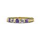 1 - Roena 3.40 mm Iolite and Diamond 5 Stone Wedding Band 