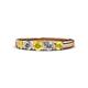 1 - Roena 3.40 mm Yellow Sapphire and Diamond 5 Stone Wedding Band 