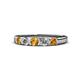 1 - Roena 3.40 mm Citrine and Diamond 5 Stone Wedding Band 
