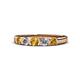 1 - Roena 3.40 mm Citrine and Diamond 5 Stone Wedding Band 