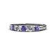 1 - Roena 3.40 mm Iolite and Diamond 5 Stone Wedding Band 
