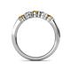 5 - Roena 3.40 mm Citrine and Diamond 5 Stone Wedding Band 