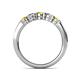 5 - Roena 3.40 mm Yellow Sapphire and Diamond 5 Stone Wedding Band 