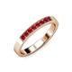 4 - Gania 2.40 mm Ruby 8 Stone Wedding Band 