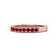 1 - Gania 2.40 mm Ruby 8 Stone Wedding Band 