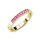 4 - Gania 2.40 mm Pink Sapphire 8 Stone Wedding Band 