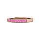 1 - Gania 2.40 mm Pink Sapphire 8 Stone Wedding Band 