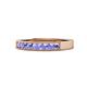 1 - Gania 2.40 mm Tanzanite 8 Stone Wedding Band 