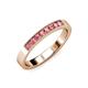 4 - Gania 2.40 mm Pink Tourmaline 8 Stone Wedding Band 