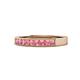 1 - Gania 2.40 mm Pink Tourmaline 8 Stone Wedding Band 