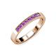 4 - Gania 2.40 mm Amethyst 8 Stone Wedding Band 