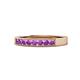 1 - Gania 2.40 mm Amethyst 8 Stone Wedding Band 