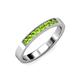 4 - Gania 2.40 mm Peridot 8 Stone Wedding Band 