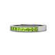 1 - Gania 2.40 mm Peridot 8 Stone Wedding Band 
