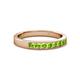 3 - Gania 2.40 mm Peridot 8 Stone Wedding Band 
