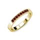 4 - Gania 2.40 mm Red Garnet 8 Stone Wedding Band 