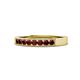 1 - Gania 2.40 mm Red Garnet 8 Stone Wedding Band 