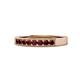 1 - Gania 2.40 mm Red Garnet 8 Stone Wedding Band 