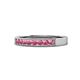 1 - Gania 2.40 mm Rhodolite Garnet 8 Stone Wedding Band 