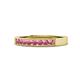 1 - Gania 2.40 mm Rhodolite Garnet 8 Stone Wedding Band 