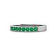 1 - Gania 2.40 mm Emerald 8 Stone Wedding Band 