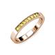 4 - Gania 2.40 mm Yellow Sapphire 8 Stone Wedding Band 