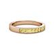 3 - Gania 2.40 mm Yellow Sapphire 8 Stone Wedding Band 