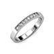 4 - Gania 2.40 mm Diamond 8 Stone Wedding Band 