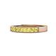 1 - Gania 2.40 mm Yellow Diamond 8 Stone Wedding Band 