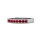 1 - Gania 2.40 mm Ruby 8 Stone Wedding Band 