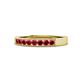 1 - Gania 2.40 mm Ruby 8 Stone Wedding Band 