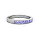3 - Gania 2.40 mm Tanzanite 8 Stone Wedding Band 