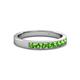 3 - Gania 2.40 mm Green Garnet 8 Stone Wedding Band 