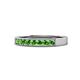 1 - Gania 2.40 mm Green Garnet 8 Stone Wedding Band 