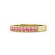 1 - Gania 2.40 mm Pink Tourmaline 8 Stone Wedding Band 