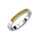 4 - Gania 2.40 mm Citrine 8 Stone Wedding Band 