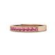 1 - Gania 2.40 mm Rhodolite Garnet 8 Stone Wedding Band 