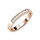 4 - Gania 2.40 mm White Sapphire 8 Stone Wedding Band 