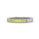 1 - Gania 2.40 mm Yellow Diamond 8 Stone Wedding Band 