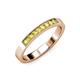 4 - Gania 2.40 mm Yellow Diamond 8 Stone Wedding Band 