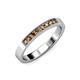 4 - Gania 2.40 mm Smoky Quartz 8 Stone Wedding Band 