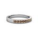 3 - Gania 2.40 mm Smoky Quartz 8 Stone Wedding Band 