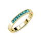 4 - Gania 2.40 mm London Blue Topaz 8 Stone Wedding Band 