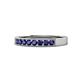 1 - Gania 2.40 mm Blue Sapphire 8 Stone Wedding Band 
