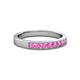 3 - Gania 2.40 mm Pink Sapphire 8 Stone Wedding Band 